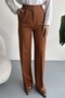 Women's Palazzo Trousers Oversize Original Cut - High Waist Wide Leg Office and Casual Chic - 7