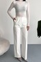 Women's Palazzo Trousers Oversize Original Cut - High Waist Wide Leg Office and Casual Chic - 2