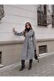 Striped Belted Cashmere Coat