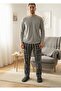Men's and Women's (Unisex) Plaid Patterned Checkered Fleece Trousers, Suitable for Couples and as a Gift, Oversized Size - 8