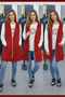 Women's Tunic Vest Burgundy Hooded Sweat Vest - Long Zipper Seasonal Vest Double Set - 3