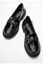 Lg 891 Women's Black Patent Leather Accessory Buckle Loafer Daily Comfortable Shoes - 3