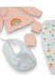 Baby Girl 5-Piece Rainbow Patterned Hospital Outfit Set, 100% Cotton Newborn Bodysuit - 4
