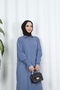Corded Fabric Zippered Knitwear Dress - 4