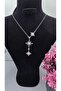 Silver Color Steel Zircon Stone Dangle Star Y Necklace Does Not Tarnish