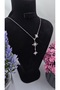Silver Color Steel Zircon Stone Dangle Star Y Necklace Does Not Tarnish - 3