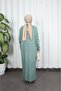 Corded Fabric Zippered Knitwear Dress - 5