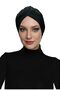 Ripped Lined Embroidered Black Lace Motif Ready-made Hijab Hijab Evening Dress Bonnet