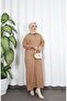 Corded Fabric Zippered Knitwear Dress - 3