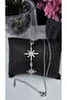 Silver Color Steel Zircon Stone Dangle Star Y Necklace Does Not Tarnish - 6
