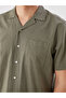 Nevavm Regular Fit Resort Collar Short Sleeve Linen Blend Men's Shirt with Difference - 3