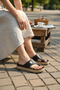 Women's Stone Detailed Wedge Sole Flip Flops Black - 4