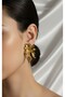 Gold Color Leaf Model Steel Earrings - 2
