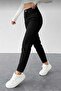 Black Lycra Mom Jean Trousers (Color Does Not Fade) - 3