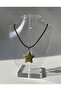 Unakite Natural Stone Star Shaped Leather Cord Necklace - 3