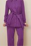 Pants and Belted Track Suit Set 45245 - 3