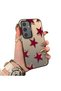 Samsung Galaxy S24 Compatible Hard Acrylic Back Silicone Edge Lens Protection Five Star Pattern Case