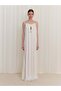 Ecru Dress with Detailed Embroidery and Straps
