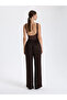 Brown Patterned Palazzo Trousers - 3