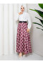 Plaid Patterned Belted Skirt Rc4017 - 4