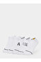 Pack of 5 - Contrast Detail Ribbed Cuff Crew Socks