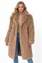 Women's Camel Long Fur Coat - 4