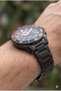 44mm Black Men's Wristwatch |   Black Steel Strap, Multifunctional, Mineral Glass, 5 Atm - 3