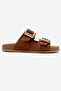 Lusino Women's Genuine Leather Slippers Tan Suede - 2