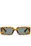 Women Rectangle Sunglasses in Leopard Frame In Green