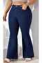 New Season Lycra High Waist Plus Size Spanish Flare Jeans - 2