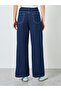 Women Dark Blue Wash Wide Leg Jeans - 4