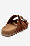 Lusino Women's Genuine Leather Slippers Tan Suede - 3