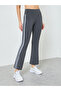 Women Charcoal Broad Waist Dual Striped Flared Pants - 2