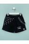 Girl's 2-9 Years Old Star Patterned Shorts with Eyelet Detail 36042 - 2