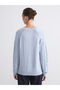 Lcwaikiki Classic Blue Crew Neck Self-Patterned Women's Knitwear Sweater W5Dc32Z8 - 4
