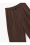 Cotton Comfortable Fit Pleated Waist Lace-Up Wide Leg Sweatpants - 5