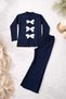 Girl's Ribbon Detailed Seasonal Fabric Camisole Top and Bottom 2-Piece Set - 2