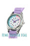Girls Purple Fabric Rip Strap Unicorn Watch - 2