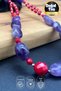 Amethyst Coral Natural Stone Necklace 50+5 cm Stylish Women's Design Necklace with Steel Extension Chain - 3