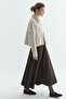 Fur Collared Knitwear Cardigan Stone - 3