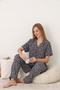 Women's 100% Cotton Buttoned Pajama Set 19098 - 2