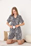 Women's 100% Cotton Short-Sleeve Shorts Pajamas Set 19108 - 8