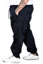 Mode XL Large Size Men's Linen Cargo Jogger Barcelona Pants 25911 Dark Blue - 2