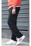 Men's Black Relaxed Cut Summer Sweatpants - 8