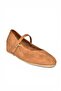 Y250770702 Tan Suede Low Wedge Sole Women's Shoes - 5