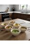 6-Person Ceramic Soup Presentation Serving Bowls Cream