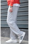Men's Light Gray Relaxed Fit Summer Sweatpants - 6