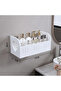 Wall Mounted Storage Shelf Organizer Space Saving Rack For Bathroom And Kitchen 28x14.5x10cm
