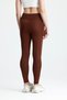 Women's Brown Winter High Waist t Shaping / Sculpting Pocket Leggings with Fleece Inside - 3