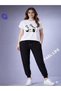 Women'S/Men's Wide Cut T-Shirt Tracksuit Tenbel Panda Printed Set